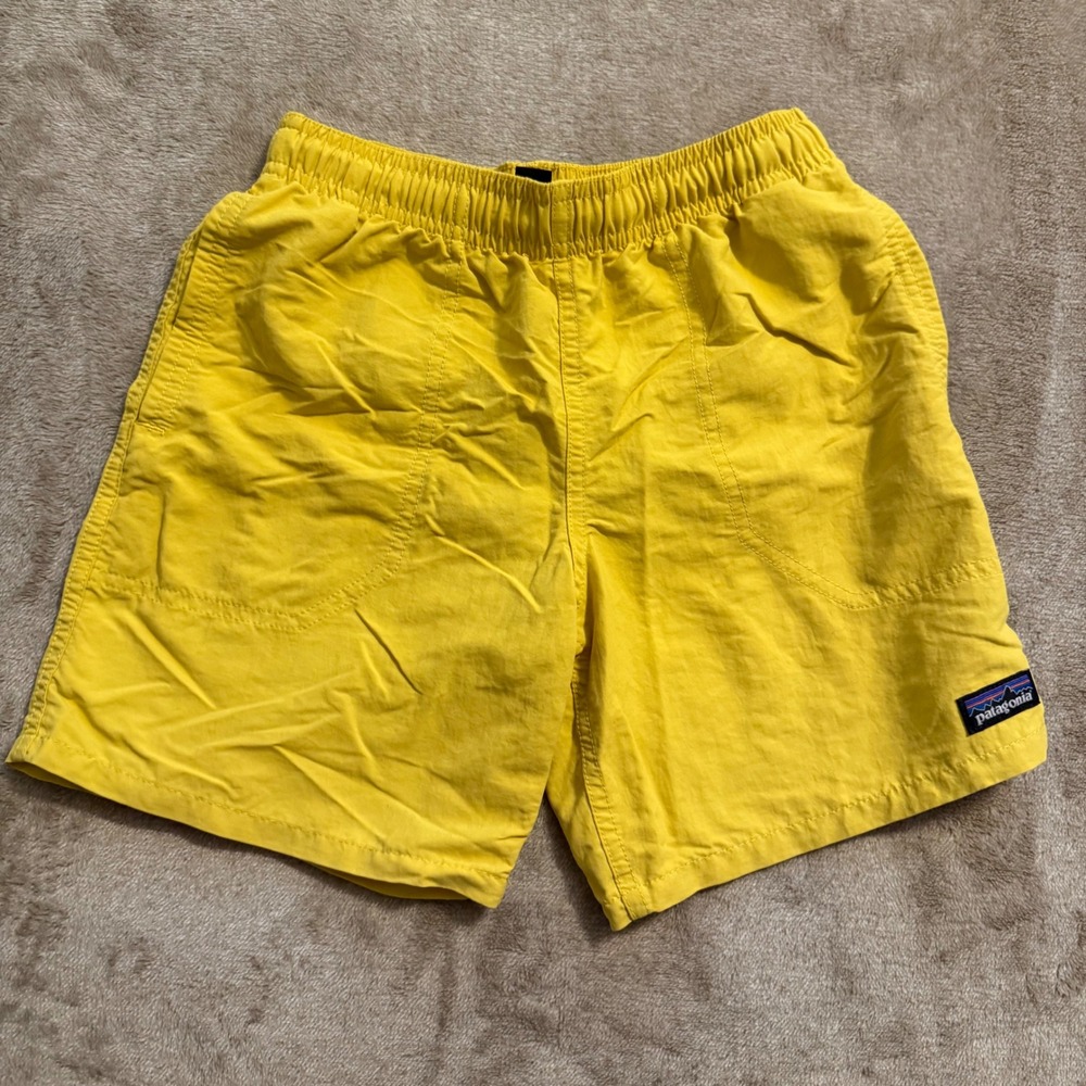 Patagonia Kids Baggies Shorts Sun Haze Yellow 67053 Size S 7-8